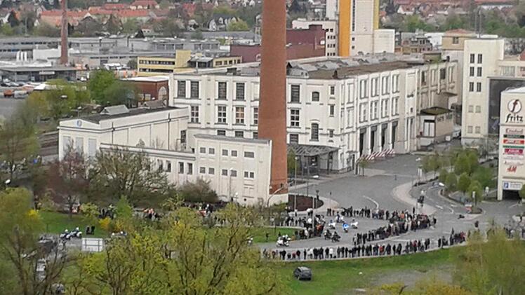 Blick vom Sudhausturm auf die Strecke