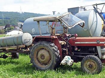 Bei einer früheren Veranstaltung in Hainzendorf konnte man sehen, wie sich die Gülletechnik verändert hat.  Foto: Arno Eisenacher
