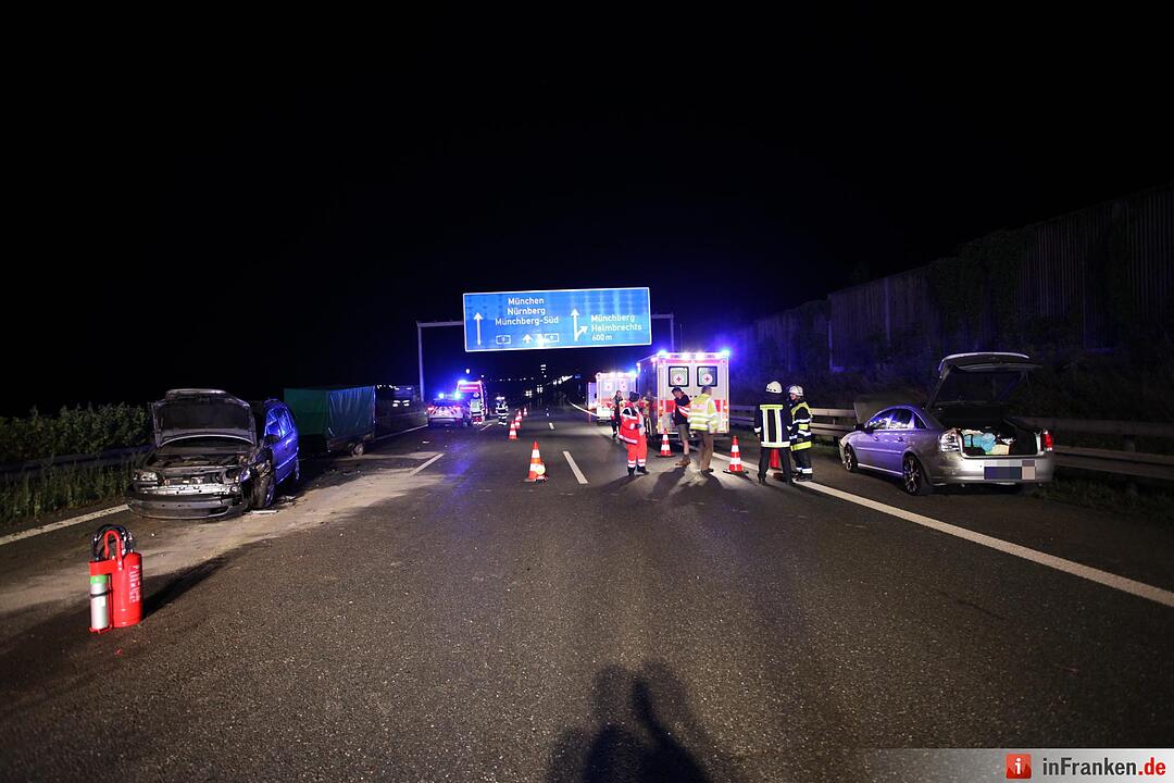 Überholen auf A9 missglückt: Unfall bei Münchberg