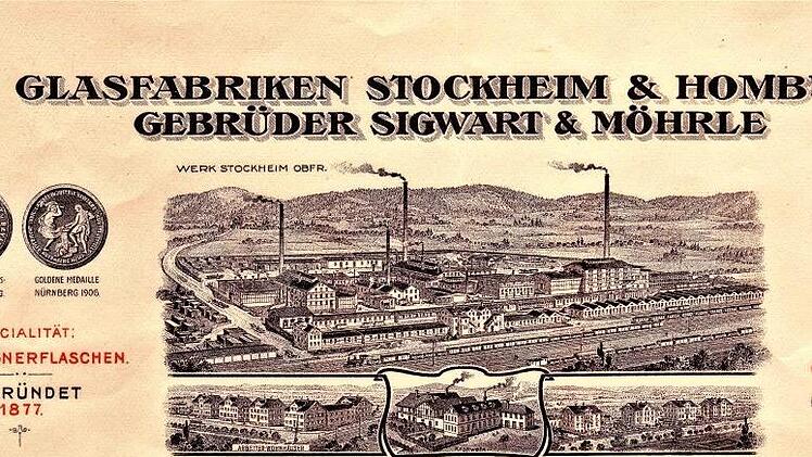 Stockheims Vorzeigeunternehmen: Die Stockheimer Champagnerflaschenfabrik Sigwart & Möhrle sorgte von 1877 bis 1930 für einen wirtschaftlichen Aufschwung.Repro: Gerd Fleischmann