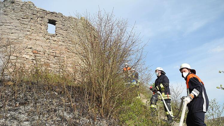 Unterhalb des sogenannten "Hoggetürle" war das Feuer ausgebrochen. Foto: Peter Seufert