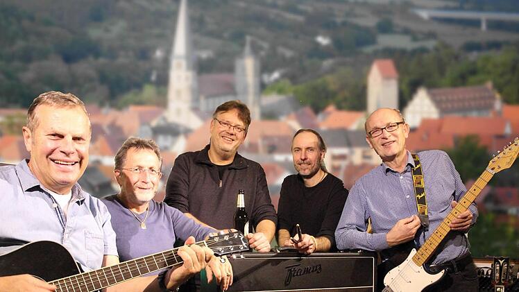 Gerhard Schubert, Hubert Götz, Andreas Halboth, Steffen Wüst und Hans Beudert sind den Bodygards und sind beim Saturday Night Special am 18. Juni im Schlosshof mit dabei. Foto: Heike Beudert