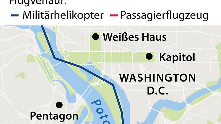 GrafikL Flugzeugabsturz über Washington D. C. (30.01.2025)
