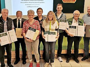 Die Freihandschützen aus Pettstadt ehrten langjährige Mitglieder.