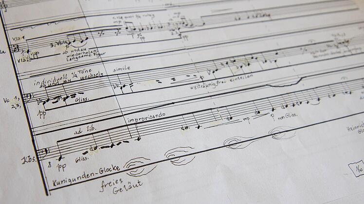 Ein Blick in die Partitur der Komposition ...
