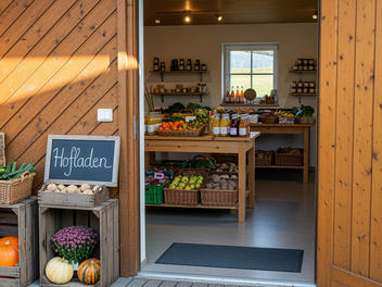 Hofladen, Ladengeschäft auf einem Bauernhof