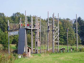 Der Hochseilgarten auf dem Volkersberg besteht seit gut zehn Jahren.