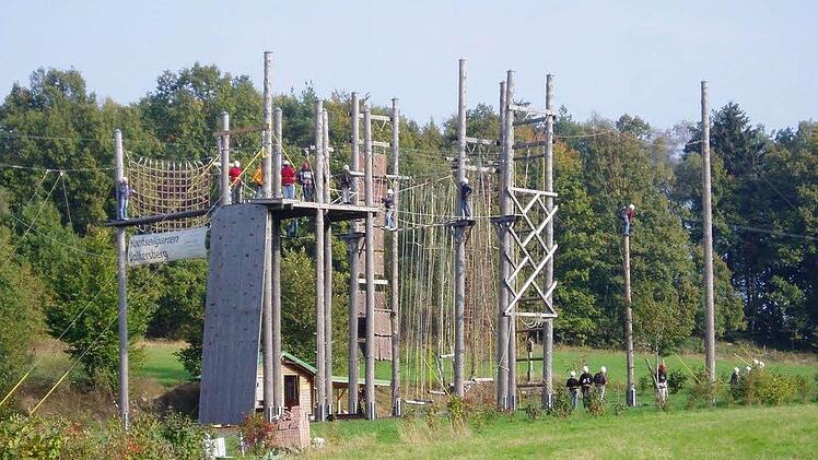 Der Hochseilgarten auf dem Volkersberg besteht seit gut zehn Jahren.