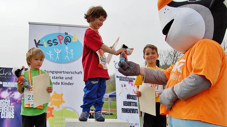 Die Sieger bei den Vorschuljungs: Constantin Diehl (1. Platz), Nico Alberth (2.) und Elias Bürger (3.)