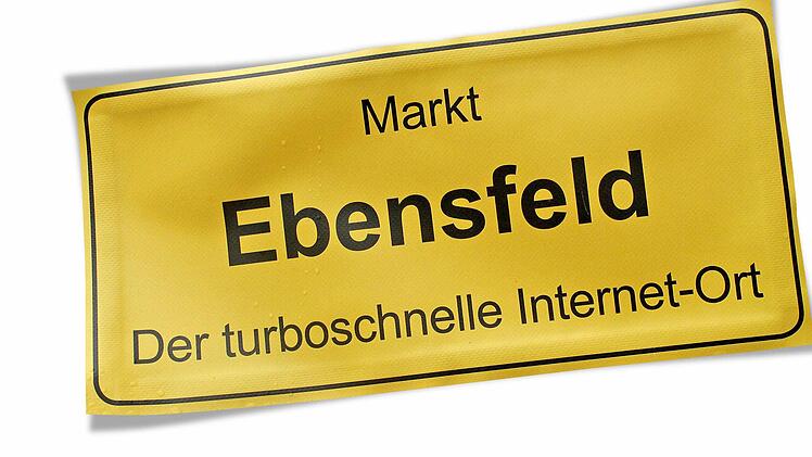 Dieses Teil eines Werbeplakates der Telekom soll Ende des Jahres in die Tat umgesetzt werden. Dann können die Bewohner aller Ortsteile von Ebensfeld mit bis zu 50 Megabyte pro Sekunde im Internet surfen. Fotos: Thomas Heuchling