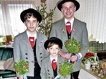 Simon Schlick, Jakob Schlick und Felix Däumer (von links) waren mit anderen "Pfefferern" in Haig unterwegs. Foto: Gerd Fleischmann