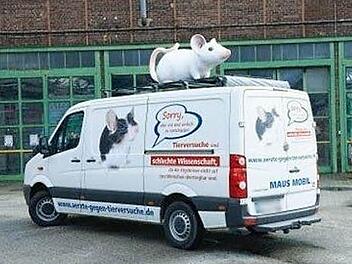 Das Mausmobil der &Auml;rzte gegen Tierversuche Foto: privat