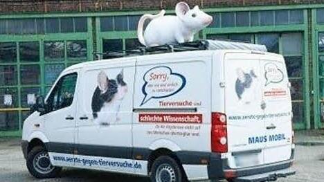 Das Mausmobil der &Auml;rzte gegen Tierversuche Foto: privat