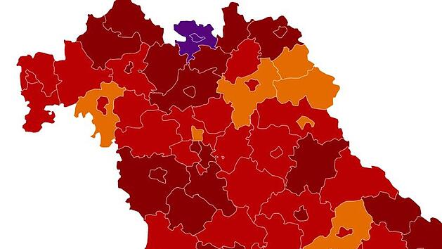 In Bayern haben am Donnerstag nur noch zwei Landkreise eine Inzidenz von unter 500.