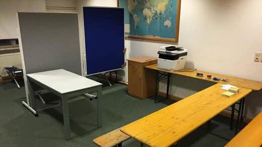 Das ist die Registrierungsstelle für die Flüchtlinge.  Foto: BRK