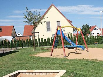 Der im Baugebiet Gerbersleite bereits bestehende Spielplatz für Kleinkinder soll aufgewertet werden. Foto: Richard Sänger