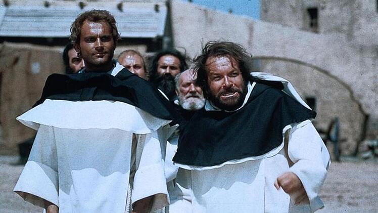 Bud Spencer erreichte seinen Karriereh&ouml;hepunkt Anfang der 1970er-Jahre. "Vier F&auml;uste f&uuml;r ein Halleluja" (1971) war hierzulande der erfolgreichste Film des Jahrzehnts.