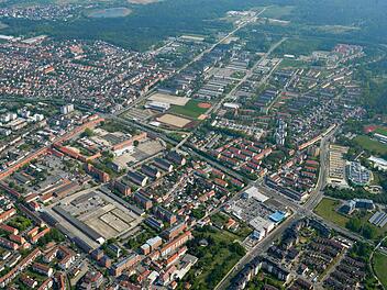 Das Konversionsgelände aus der Luft - viel Platz für viele Ideen. Foto: Ronald Rinklef