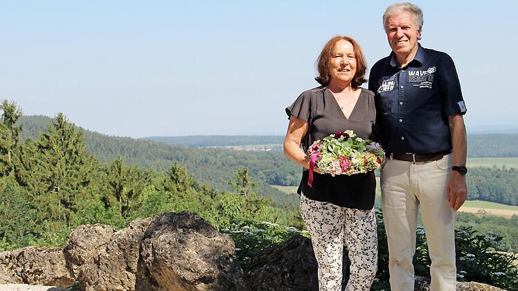 Ursula und Rainer Gebelein auf dem Görauer Anger Foto: Katharina Müller-Sanke