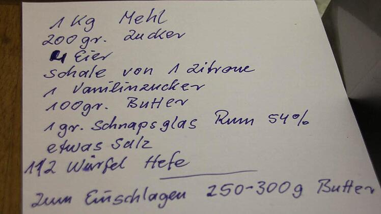 Die Zutatenlistein schriftlicher... Foto: Vanessa Schneider