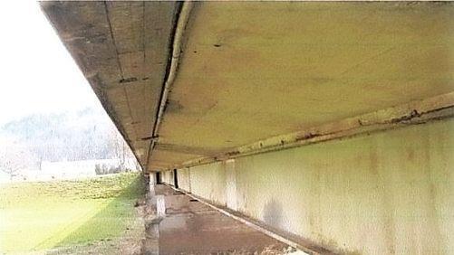 Untersicht der Michelauer Flutbrücke, aufgenommen bei der jüngsten Überprüfung Foto: Kreisbauhof
