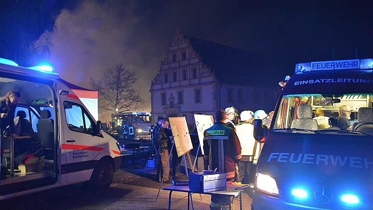 Feuer im Kloster Maria Bildhausen.  Foto: Hanns Friedrich