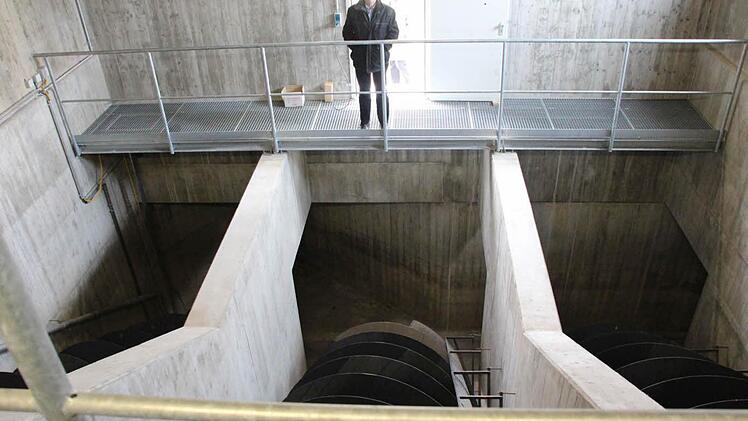 Die drei Schneckenpumpen können über 3000 Liter pro Sekunde fördern.