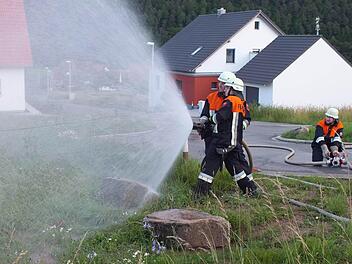 Die Feuerwehr Hohn - hier bei einer Übung - gründete schon vor 40 Jahren eine Damengruppe. Foto: Archiv/B. Hein