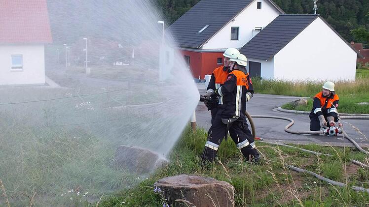 Die Feuerwehr Hohn - hier bei einer Übung - gründete schon vor 40 Jahren eine Damengruppe. Foto: Archiv/B. Hein