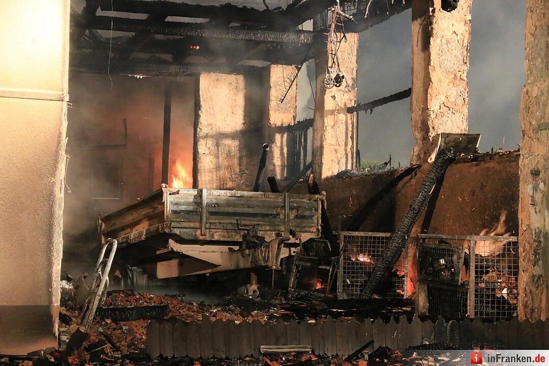 Scheune brennt in Bärnfels