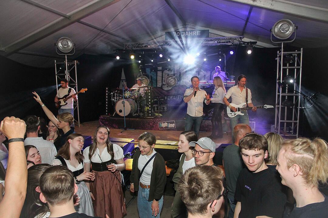 Die Partyband "highline" sorgte f&uuml;r gute Stimmung.