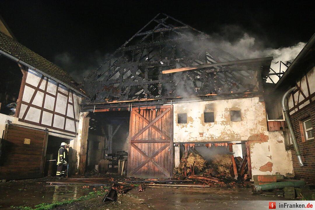 Scheunenbrand in Reundorf bei Lichtenfels