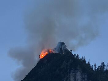 Waldbrand bei Ruhpolding
