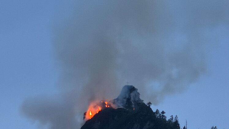 Waldbrand bei Ruhpolding