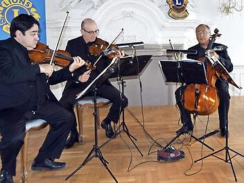Große Klassik bot das Bamberger Streichquartett in Banz (von links): Raúl Teo Arias, Andreas Lucke, Karlheinz Busch und Branko Kabadaic. Foto: Andreas Welz
