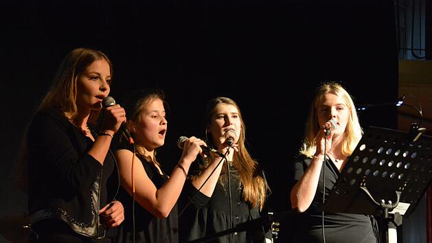 Eigene Lieder komponiert, diese in einem Konzert umzusetzen und f&uuml;r die B&uuml;hnenshow alles selbst vorzubereiten -  dies, und noch mehr,  machten die Sch&uuml;ler der P-Seminars "Songwriting" der Jack-Steinberger-Schule in Bad Kissingen. Und sie wurden ausgezeichnet. Foto: Bj&ouml;rn Hein