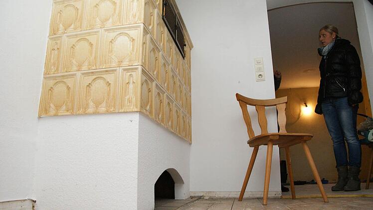 Kachelofen in der früheren Mühle