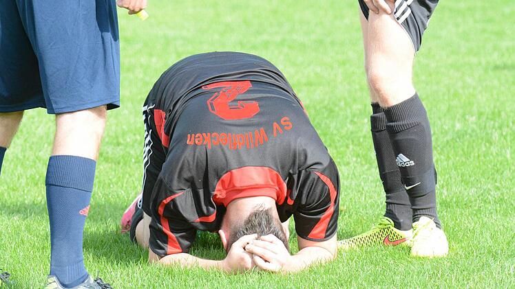 Derbyzeit: Schnappschuss von der B-Klassen-Begegnung des SV Wildflecken gegen den SCK Oberwildflecken (3:4) Foto: ssp