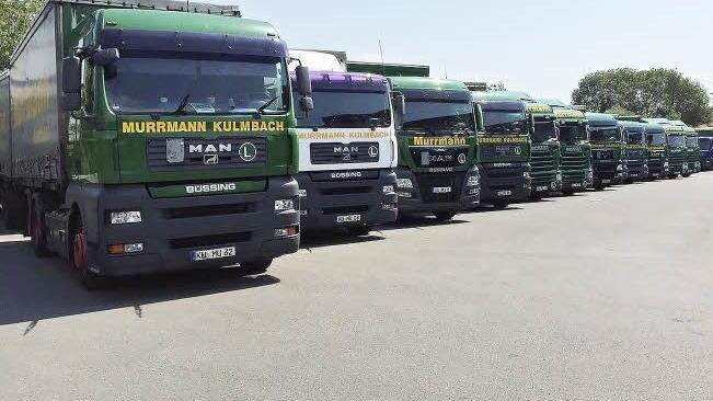 Über einen modernen Fuhrpark mit 30 Lastwagen verfügt die Firma Murrmann heute.