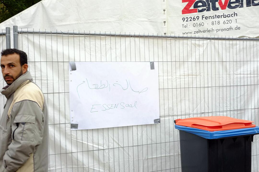 Zeltstadt für Flüchtlinge in Nürnberg