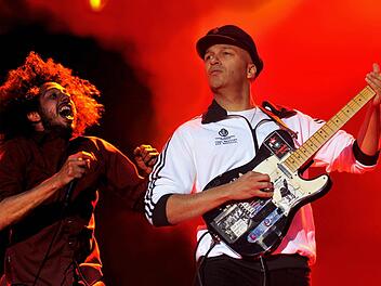 "Rage Against the Machine" im Jahr 2010 auf "Rock im Park" im mittelfränkischen Nürnberg. Foto: Helmut Ölschlegel