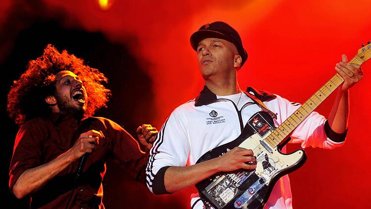 "Rage Against the Machine" im Jahr 2010 auf "Rock im Park" im mittelfränkischen Nürnberg. Foto: Helmut Ölschlegel