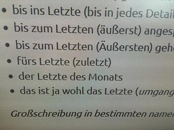 "Das Letzte" steht auch im Duden. Foto: Alexander Müller