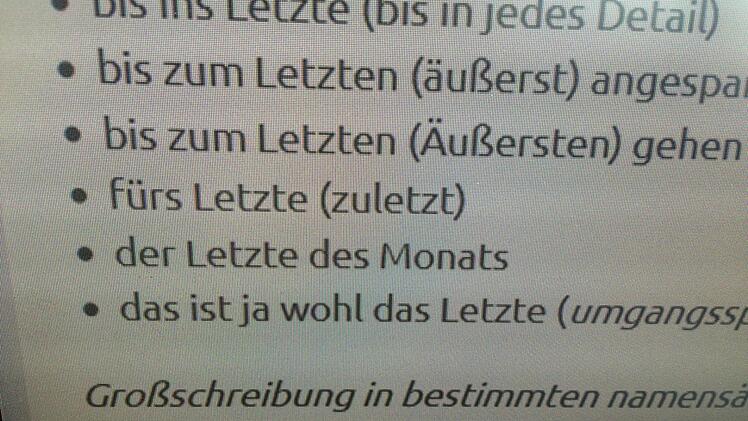 "Das Letzte" steht auch im Duden. Foto: Alexander Müller