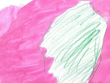 Die Linde pflanzten die Poxdorfer aus Ost und West gemeinsam.  Foto: privat, gemalt von Marie