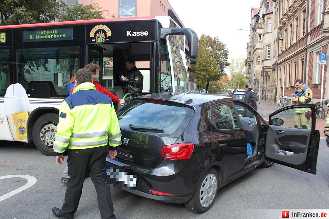 Unfall mit Linienbus in Bamberg