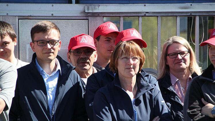 Streik der IG Metall bei GKN Sinter Metals im Werk Bad Brückenau. Foto: Ulrike Müller