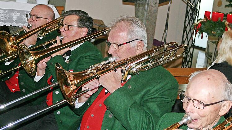 Solost&uuml;ck der Zugposaunen &ndash; von links Alex Klopf, J&uuml;rgen Schleier, Peter Saal, Oskar Bretscher.