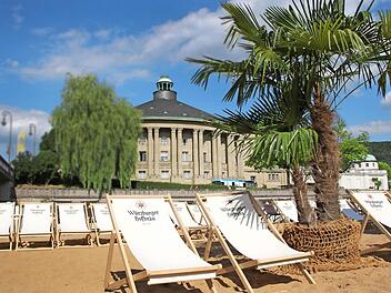 Der Stadtstrand in Bad Kissingen