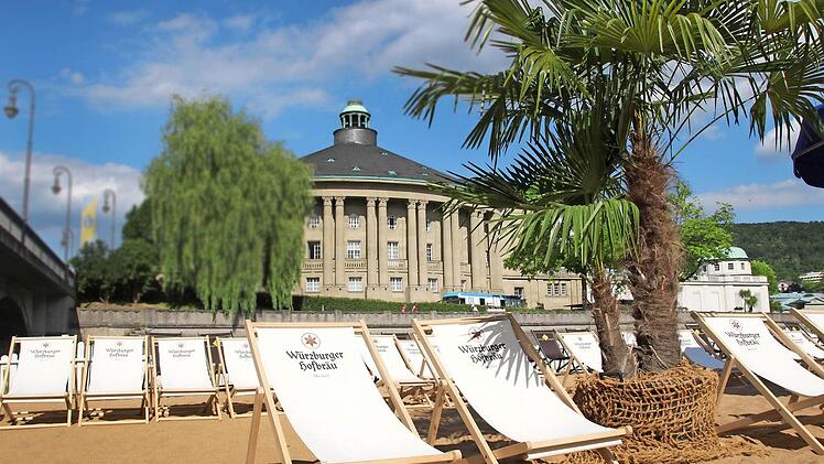 Der Stadtstrand in Bad Kissingen